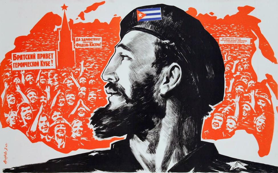 Fidel in The USSR poster